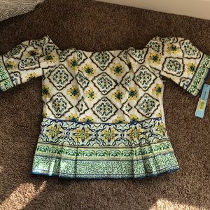 NWT Antonio Melani off shoulder blouse. Size 8